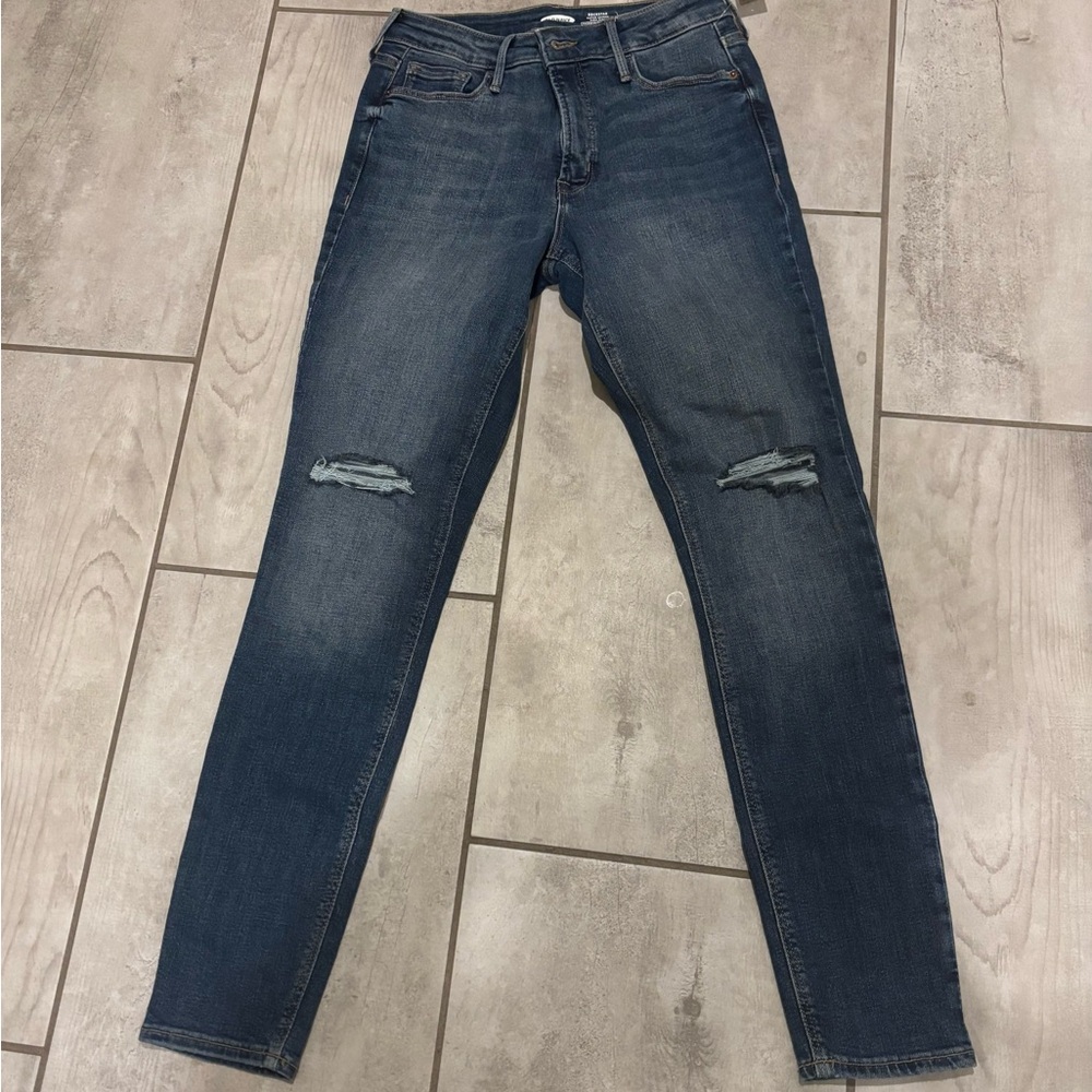 Women's Blue Distressed Jeans